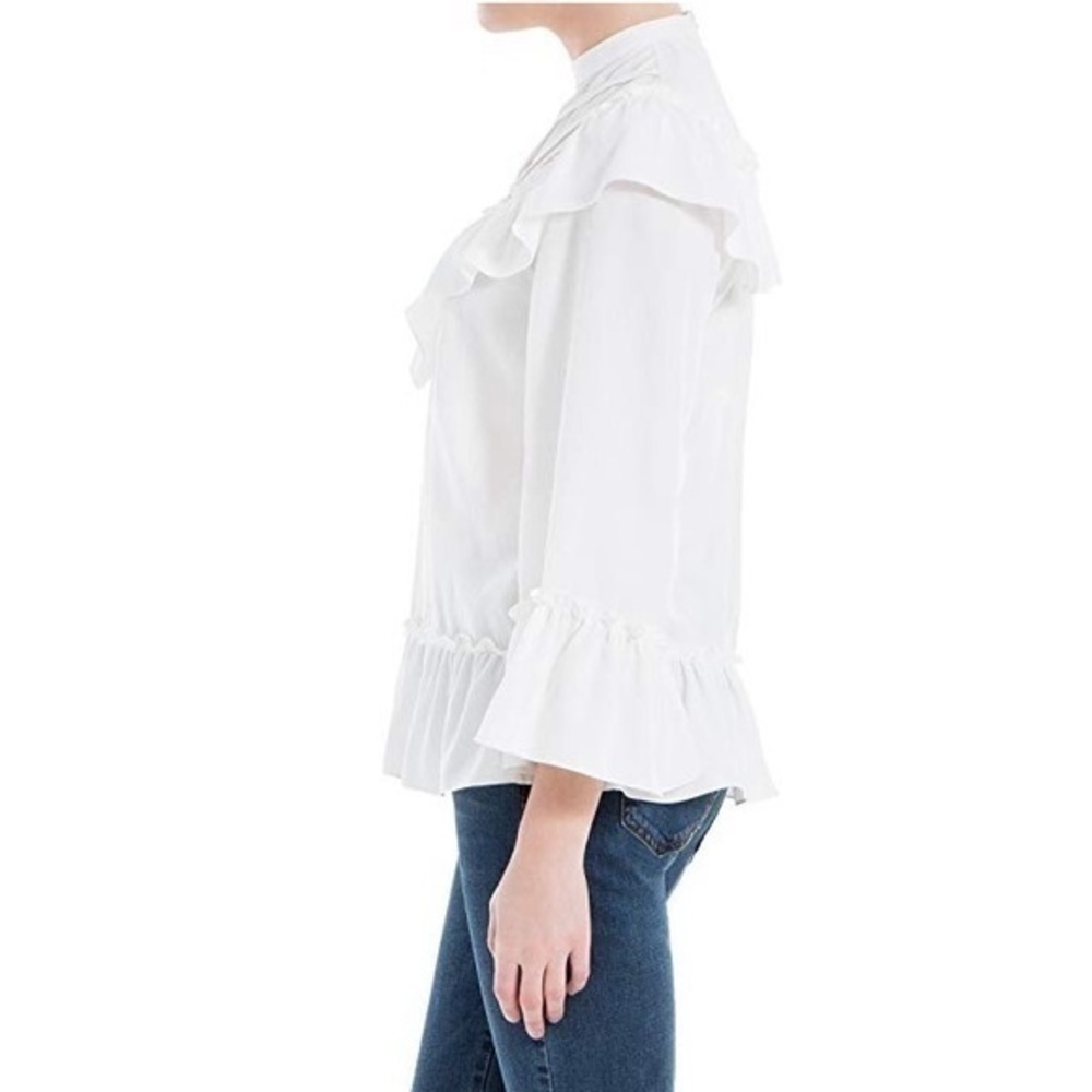 MAXSTUDIO Ruffled Top sz S - Picture 2 of 8